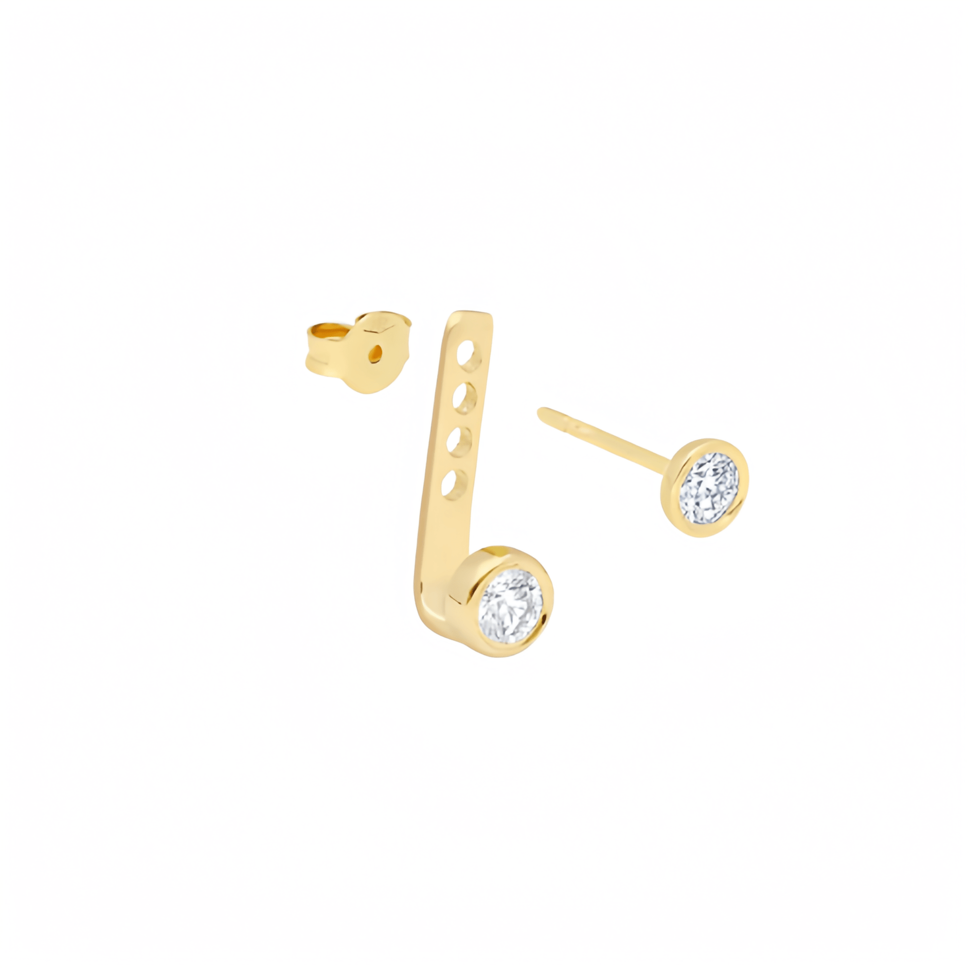round brilliant lab grown diamond earring in 0.25carat with removable design, perfect for birthday gift
