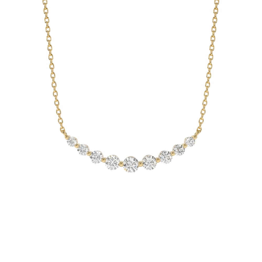 0.3 carat Lab Grown Diamond Necklaces in 10k yellow gold for women