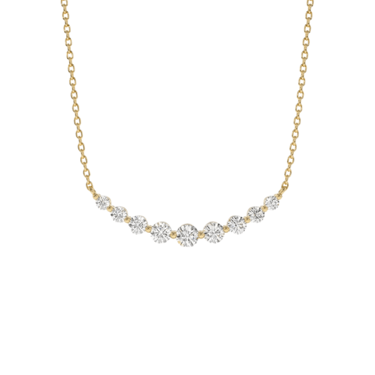 0.3 carat Lab Grown Diamond Necklaces in 10k yellow gold for women