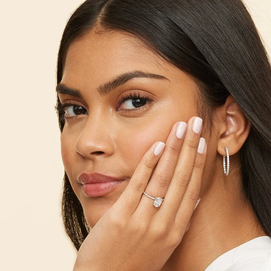 1.25carat Hidden Halo Oval Cut Diamond Ring for engagements or weddings