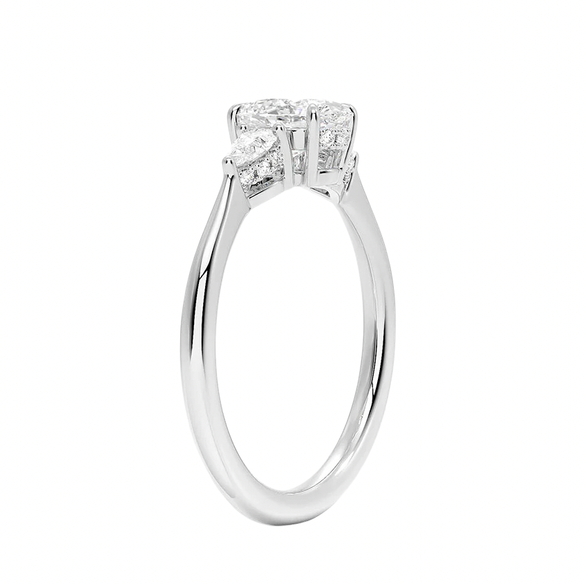 Oval Diamond Three Stone Engagement Ring For Women(1 ct.tw) In 14k