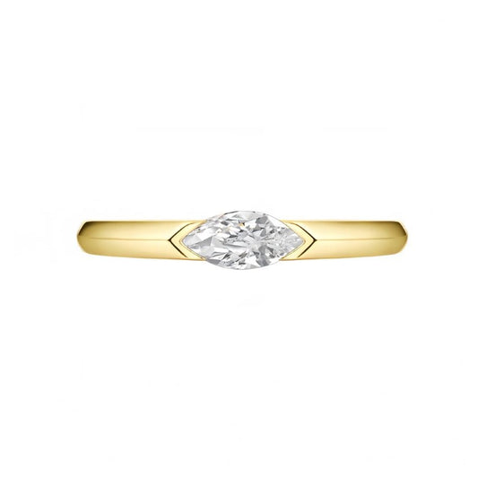 1 carat marquise diamond ring in 14k yellow gold, perfect for daily wear or anniversaried