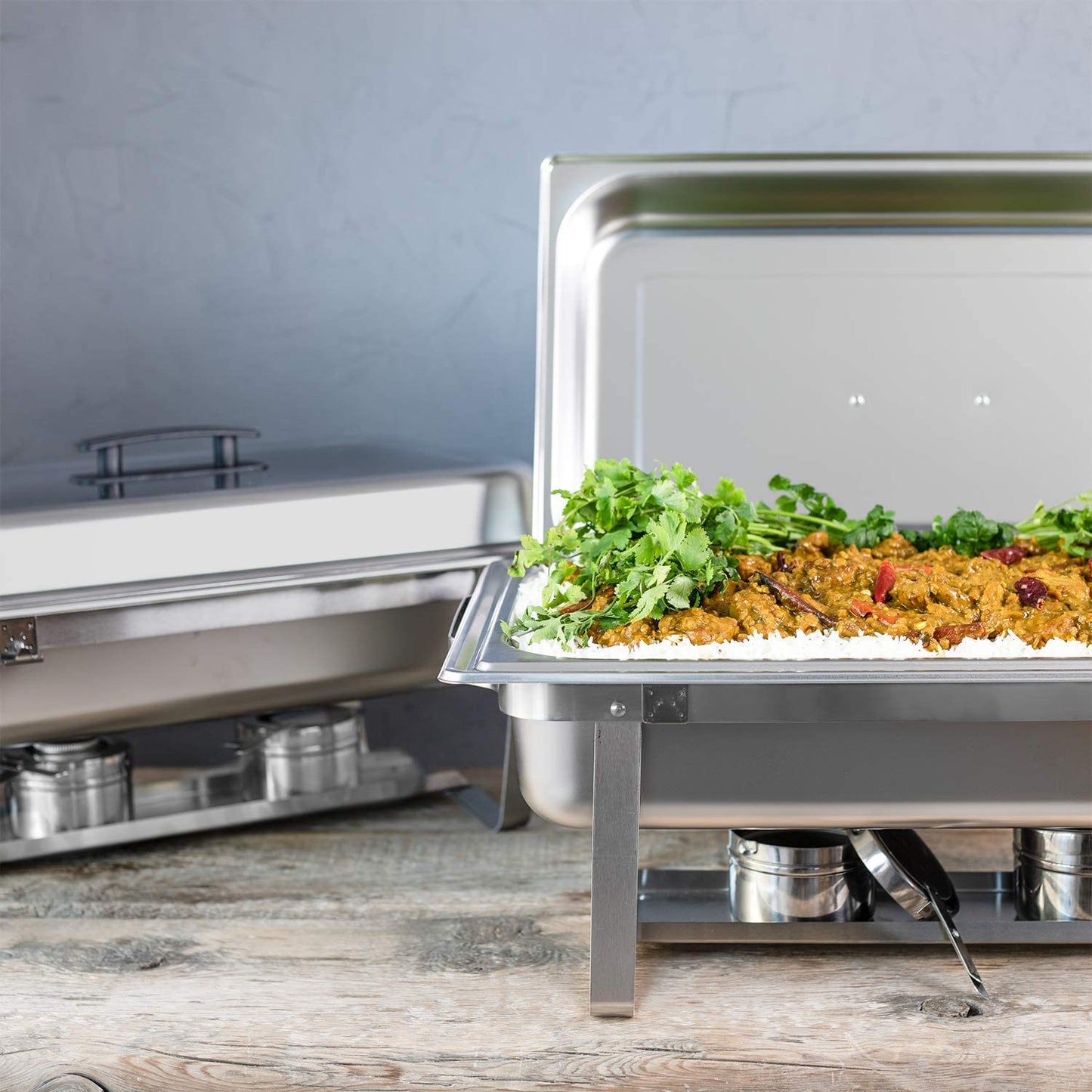 Alpha Living 4 Pack 8 Quart Stainless Steel Chafing Dish