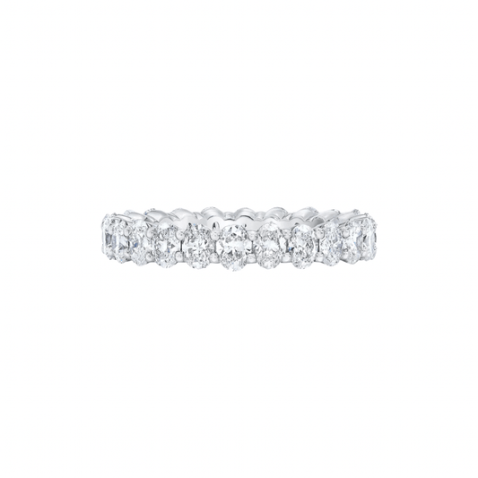 elegant 2 ct. oval diamond  wedding ring set in 14k white gold