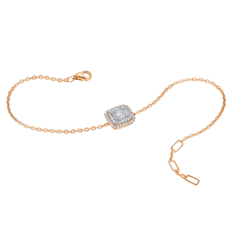 0.3 carat lab grown diamond bracelet in 10k yellow gold for graduate gift