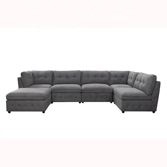 6-Piece Modular Fabric Sectional