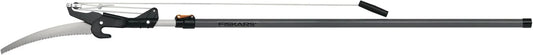 2-in-1 Extendable Tree Pruner and Pole Saw (Extends 7.9 - 12 feet) with Rotating Head, Pruning Stik Model with15-Inch Double-Grind Saw Blade, and Double Locking System