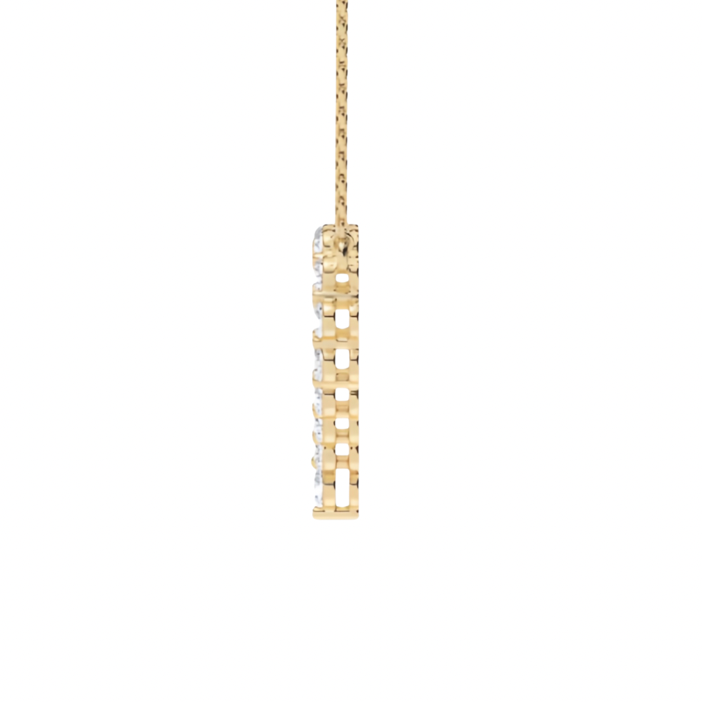 Heart Shape Lab Created Diamond Necklace(1/3ct.) In 9K