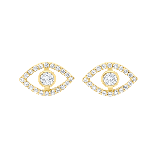 evil_s_Eye design of 0.5carat lab grown diamond earrings for modern women