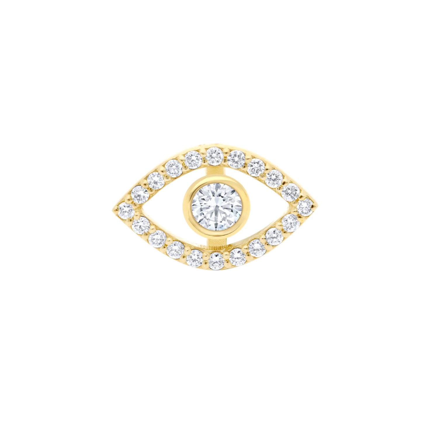 1/2 Carat Diamond Earrings Devil's Eye In 9K