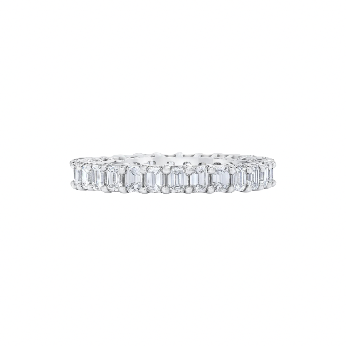 Emerald Cut Diamond Eternity Band(3.0 ct.) In 14K White Gold