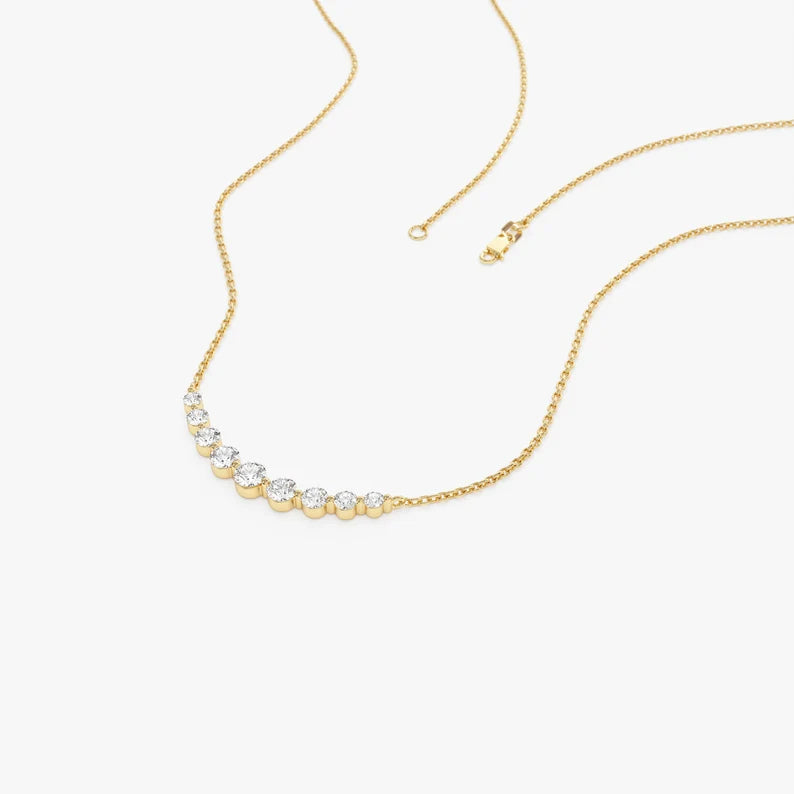 Gradient Lab Grown Diamond Necklace (1/5ct. tw.) in 14K