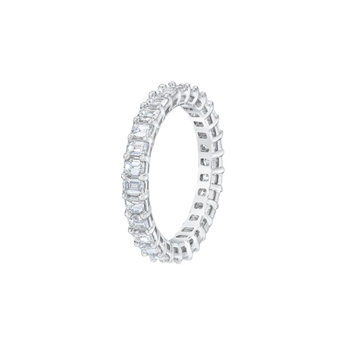 Emerald Cut Diamond Eternity Band(3.0 ct.) In 14K White Gold