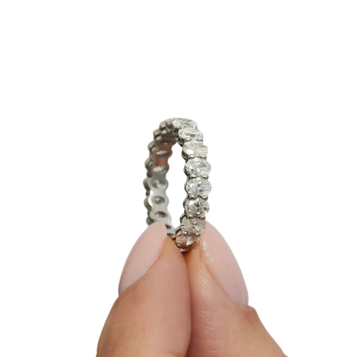 Oval Diamond Eternity Band(2ct.) In 14K White Gold