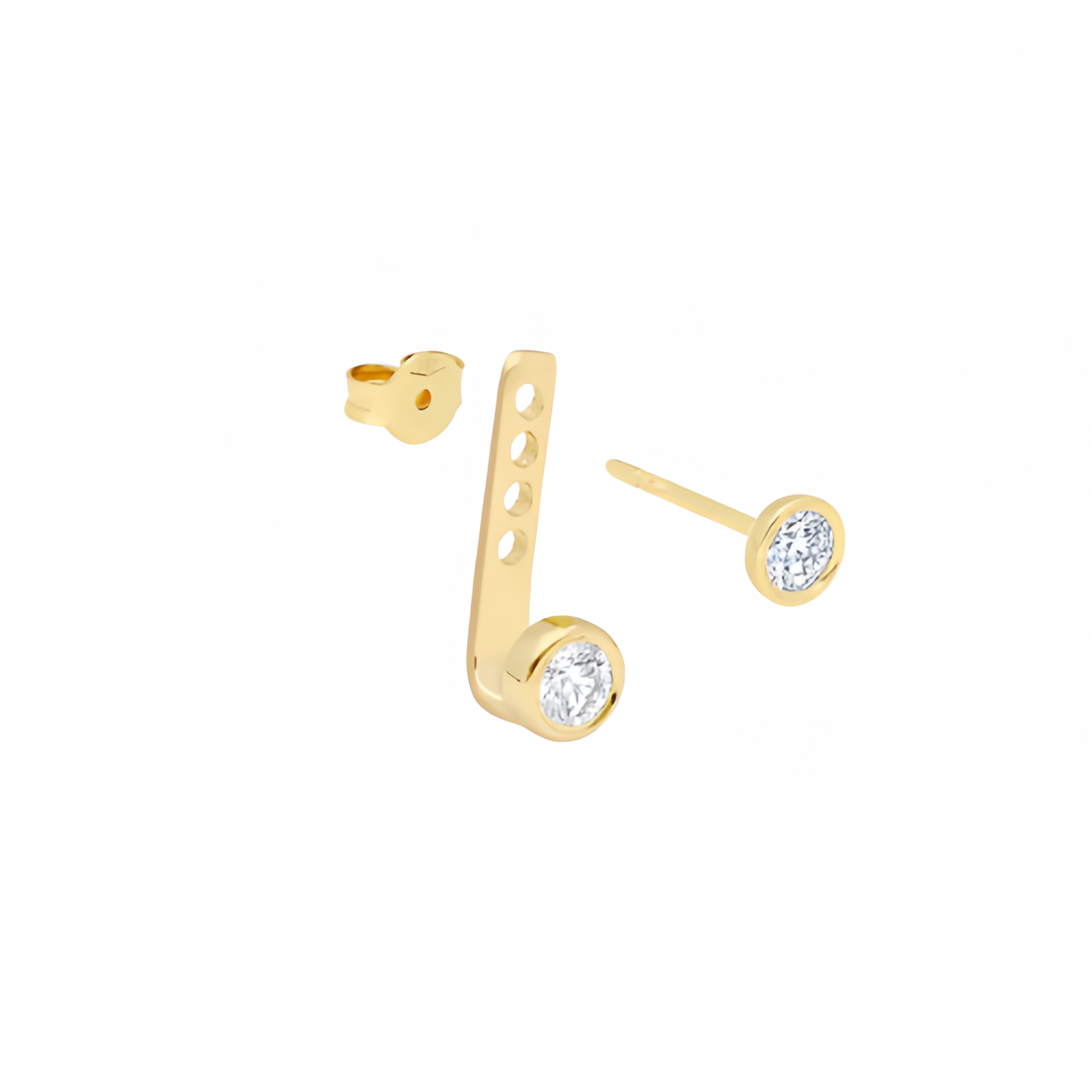 Lab Grown Diamond Earrings(1/2ct.) in 9k