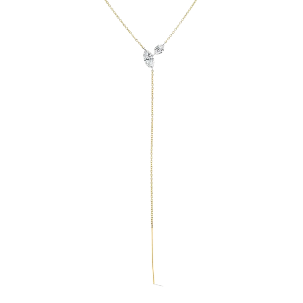 Lab Grown Diamond Lariat Necklace(1/3ct.)In 9K