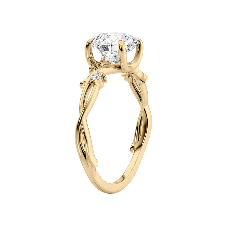 Vine Nature Inspired Oval Diamond Engagement Ring(1.0ct.) in 14K
