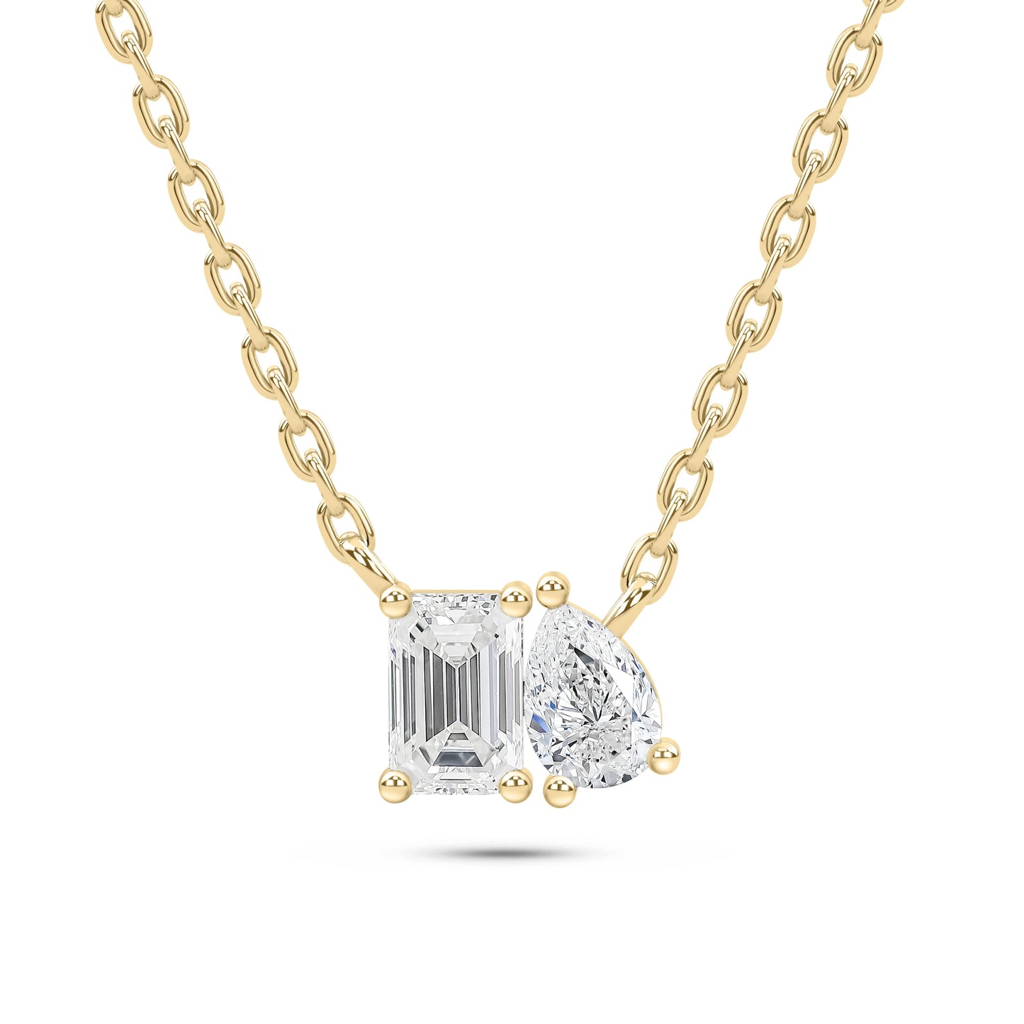 Toi et Moi Lab Grown Diamond Necklace (4/5ct. tw.) in 10K