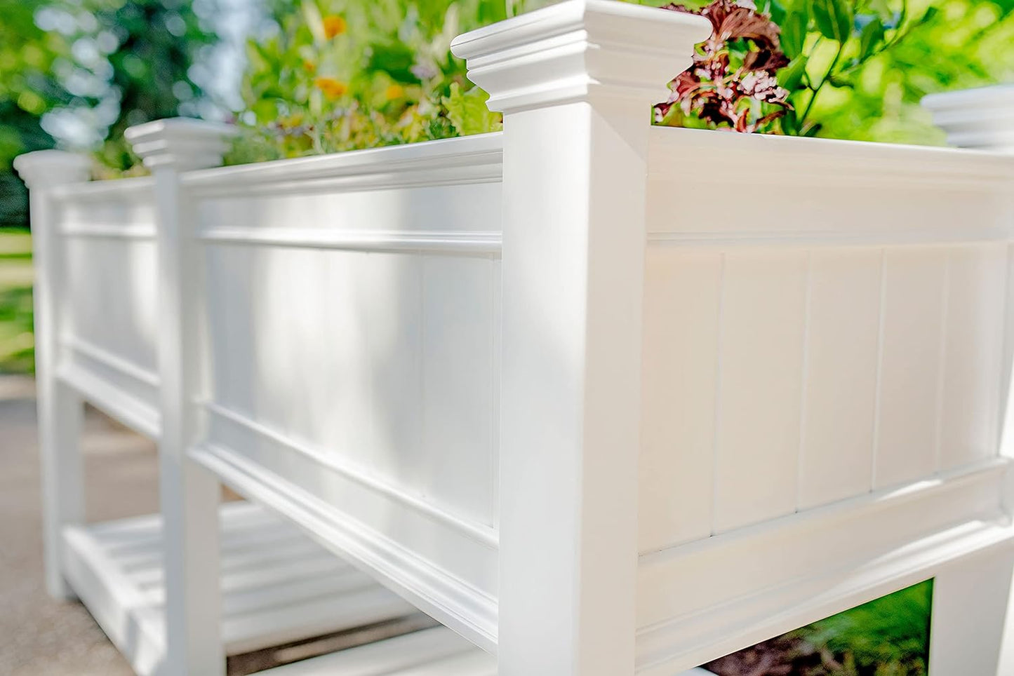 Cambridge 68.5"W x 24"L Vinyl Raised Planter with Extension Kit
