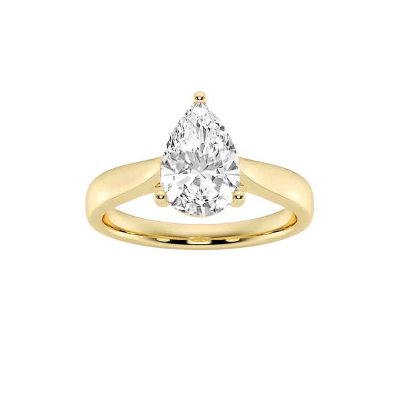 Classic Pear Shaped Solitaire Engagement Ring(1.0 ct.) in 14k