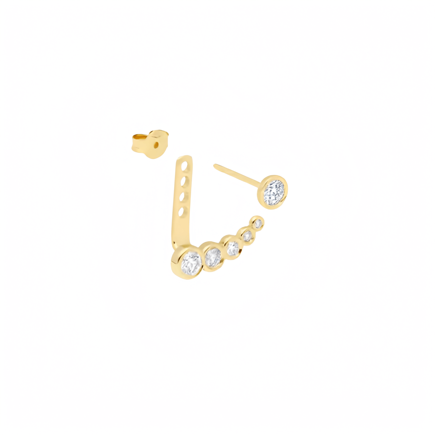 1 carat lab grown diamond earrings set in 9k yellow gold for graduate gift