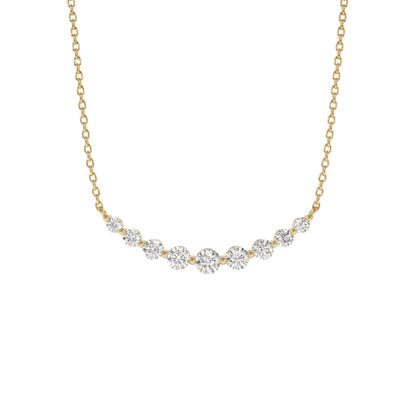 0.3 carat Lab Grown Diamond Necklaces in 10k yellow gold for women