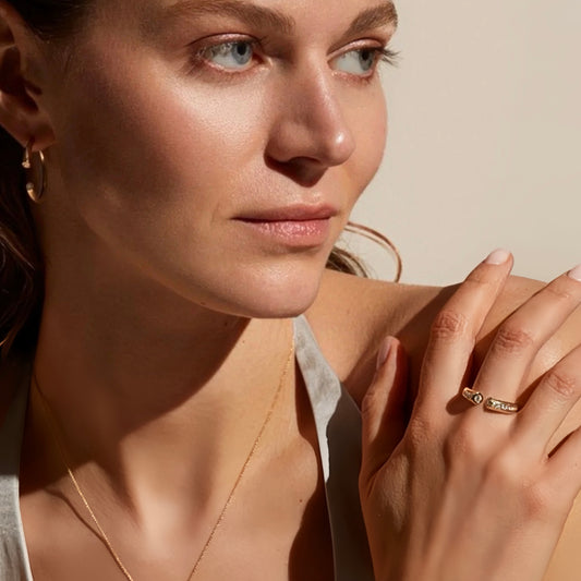 0.5 carat round brilliant gold diamond ring in 14k yellow gold, for birthday gift