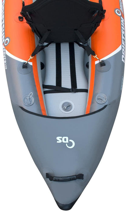 Driftsun Rover 120/220 Inflatable Tandem White-Water Kayak with High Pressure Floor and EVA Padded Seats with High Back Support, Includes Action Cam Mount, Aluminum Paddles, Pump and More