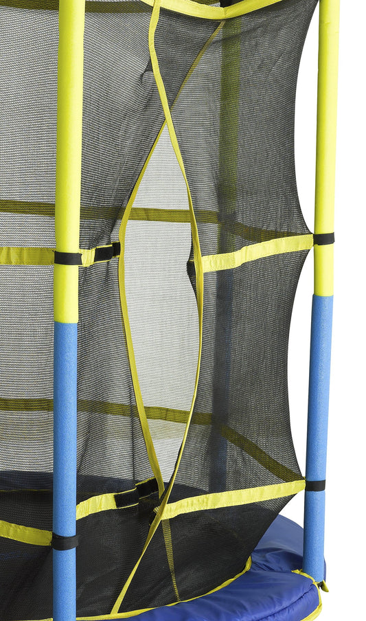Upper Bounce 55′′ Kids Trampoline with Safety Enclosure – No-Spring Bungee System, Easy Assembly