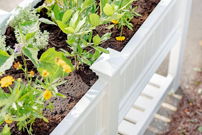 Cambridge 68.5"W x 24"L Vinyl Raised Planter with Extension Kit