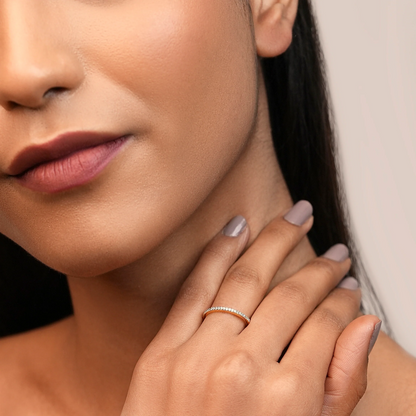 1/2 carat lab grown diamond ring in 9k yellow gold for daily wear