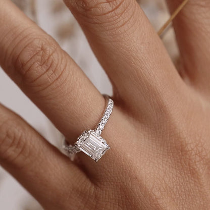 best lab grown diamond engagement rings (1 carat total) in 14k white gold