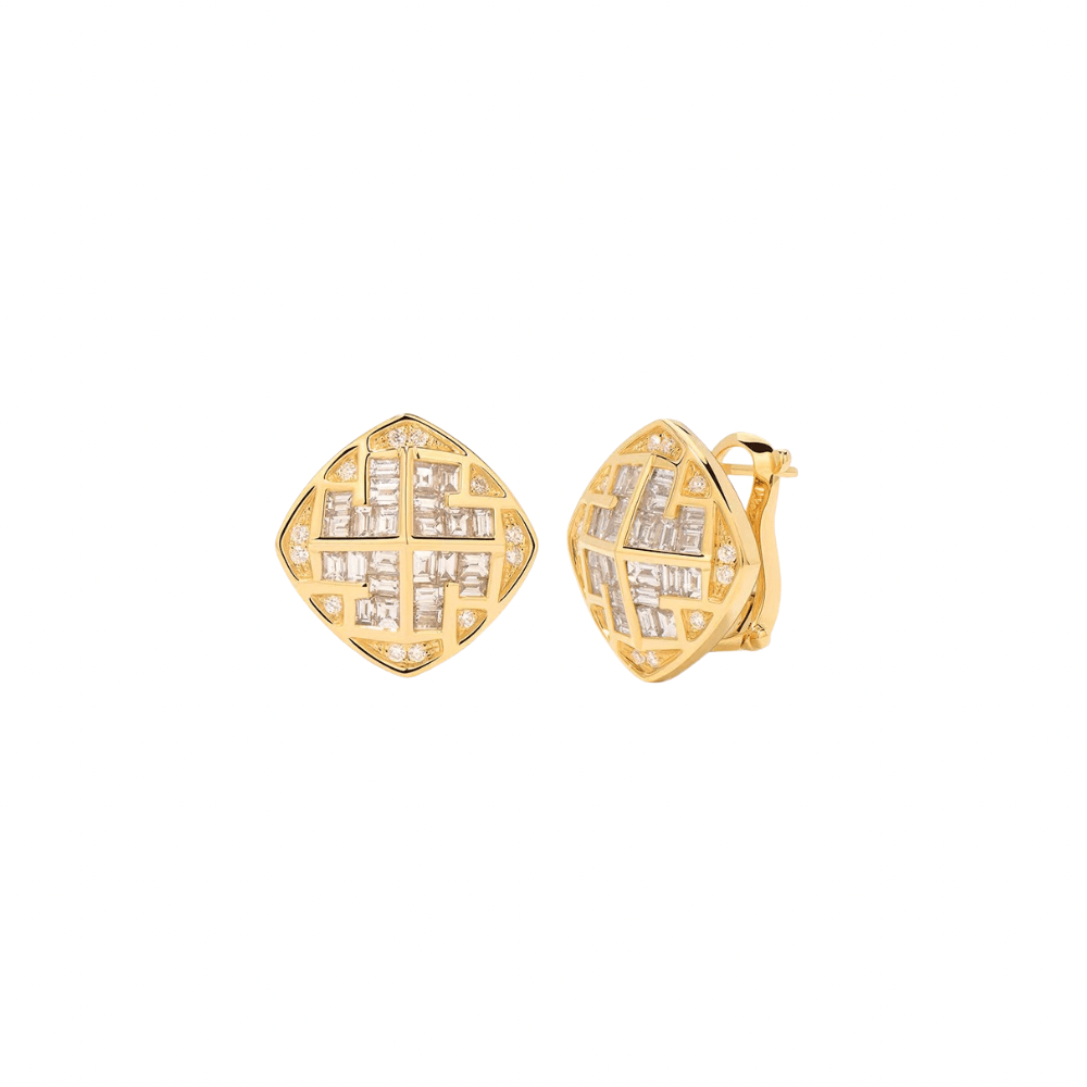 1 carat baguette diamond earrings for birthday or anniversaries gift, lab grown, conflict free