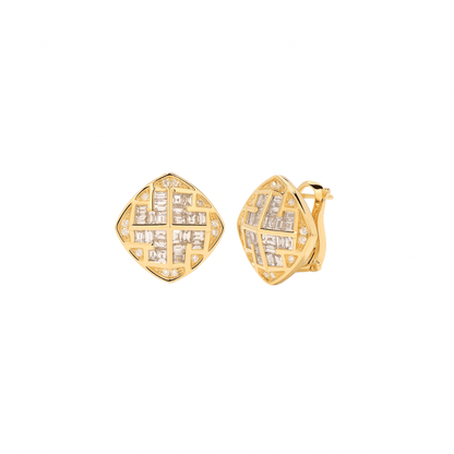 1 carat baguette diamond earrings for birthday or anniversaries gift, lab grown, conflict free