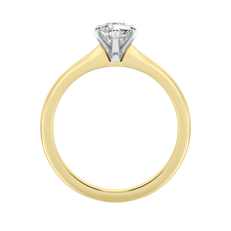 1 carat marquise diamond engagement rings in yellow gold, lab grown and IGI certified