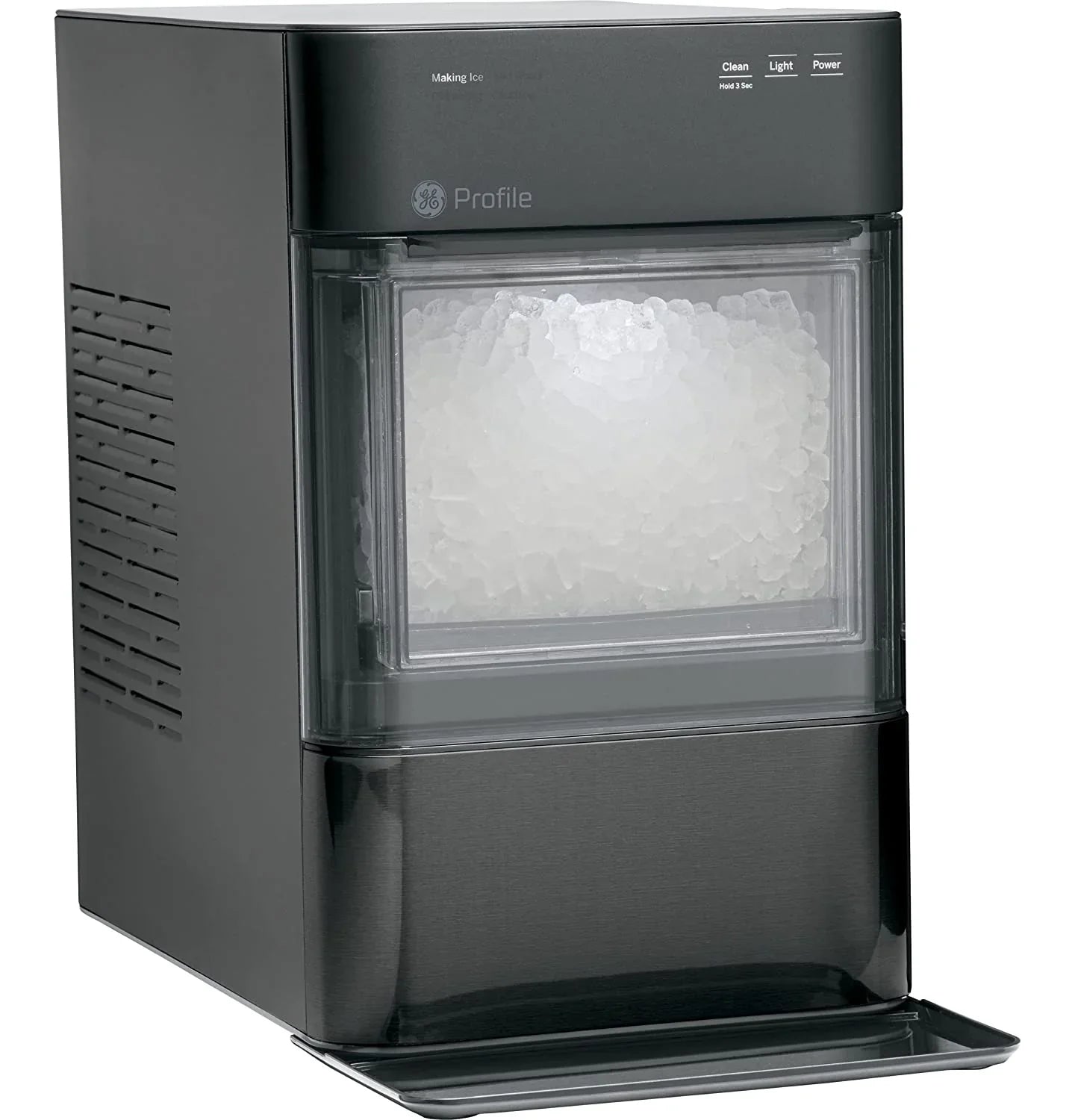 2.0 Countertop Nugget Ice Maker | Ice Machine with WiFi Connectivity | Smart Home Kitchen Essentials | Black Stainless