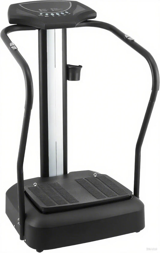 Whole Body Vibration Plate, 500W Vibration Plate Exercise Machine with 99 Levels 3 Preset Modes & 2 Resistance Bands, Training Fitness Vibration Platform Machine for Home Gym with 330lb Capacity
