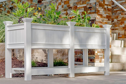 Cambridge 68.5"W x 24"L Vinyl Raised Planter with Extension Kit