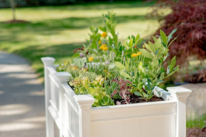 Cambridge 68.5"W x 24"L Vinyl Raised Planter with Extension Kit