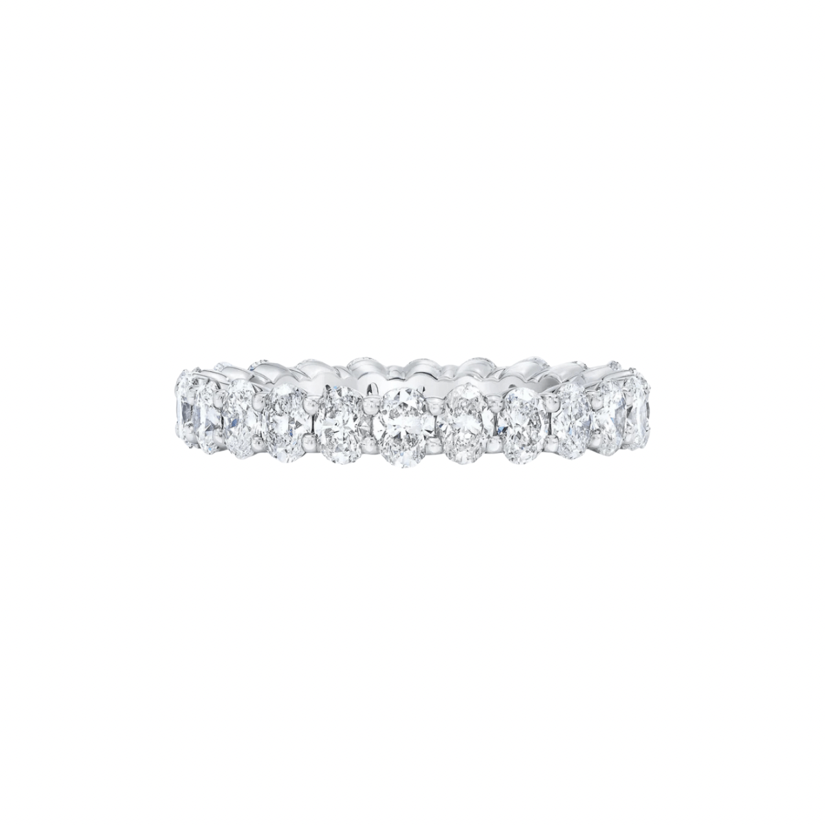 elegant 2 ct. oval diamond  wedding ring set in 14k white gold