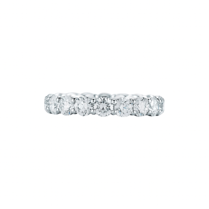 simple 2 carat round brilliant diamond eternity band for women