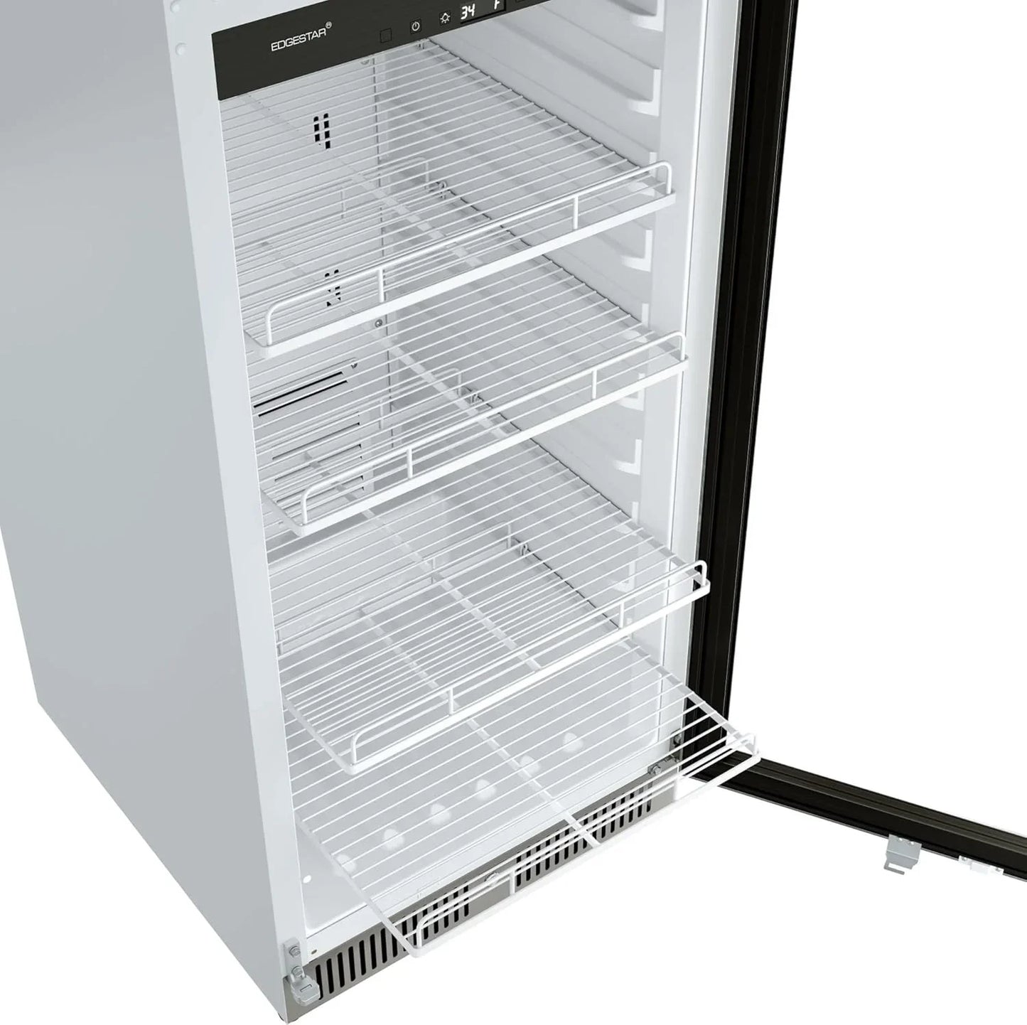 22" Wide 10.1 Cu. Ft. Commercial Beverage Merchandiser – Stainless Steel, Temp Alarm, Reversible Door