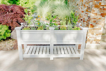 Cambridge 68.5"W x 24"L Vinyl Raised Planter with Extension Kit