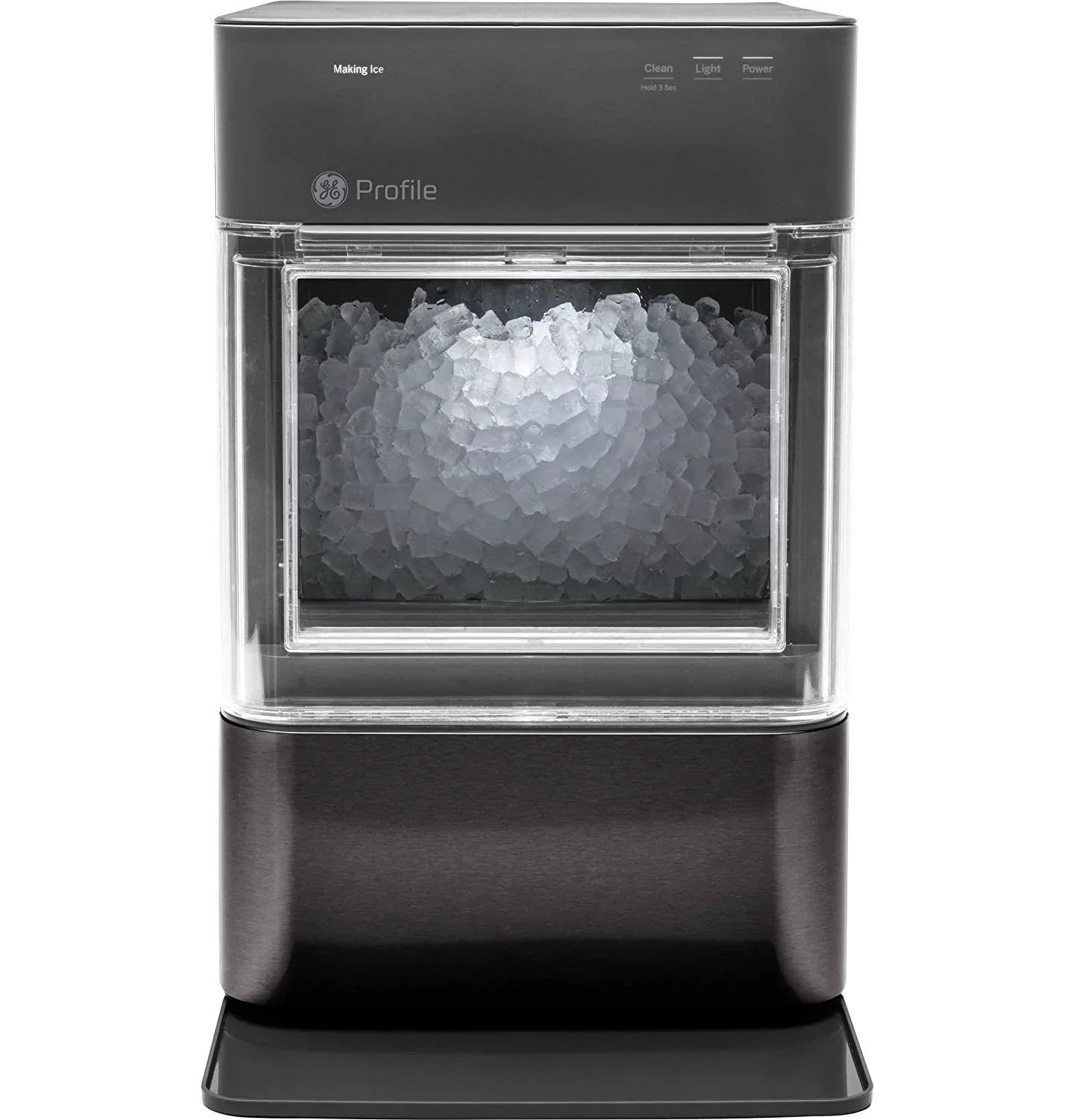 2.0 Countertop Nugget Ice Maker | Ice Machine with WiFi Connectivity | Smart Home Kitchen Essentials | Black Stainless