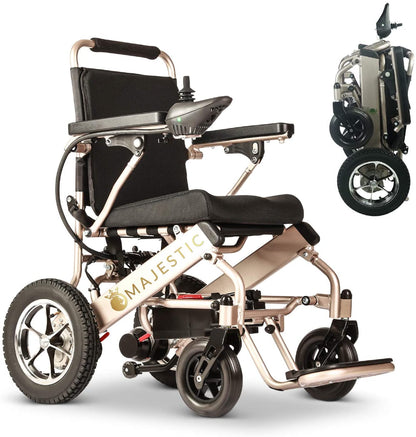 2020 Model Fold & Travel Lightweight Electric Wheelchair Motor Motorized Wheelchairs Electric Silla De Ruedas Power Wheelchair Power Scooter Aviation Travel Safe Heavy Duty Mobility Aids Chair