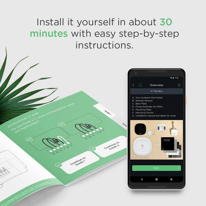 4 Smart Thermostat with Built-In Alexa, Room Sensor Included
