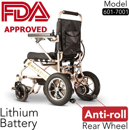 2020 Model Fold & Travel Lightweight Electric Wheelchair Motor Motorized Wheelchairs Electric Silla De Ruedas Power Wheelchair Power Scooter Aviation Travel Safe Heavy Duty Mobility Aids Chair