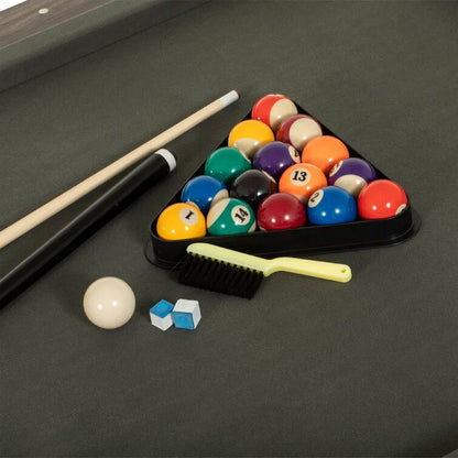 7' 3-in-1 Combination Table Includes Billiards, Table Tennis, & Dining Table