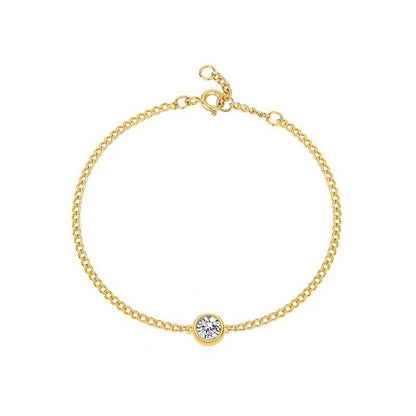 round brilliant lab diamond bracelet in cuban chain, best for graduate or birthday gift