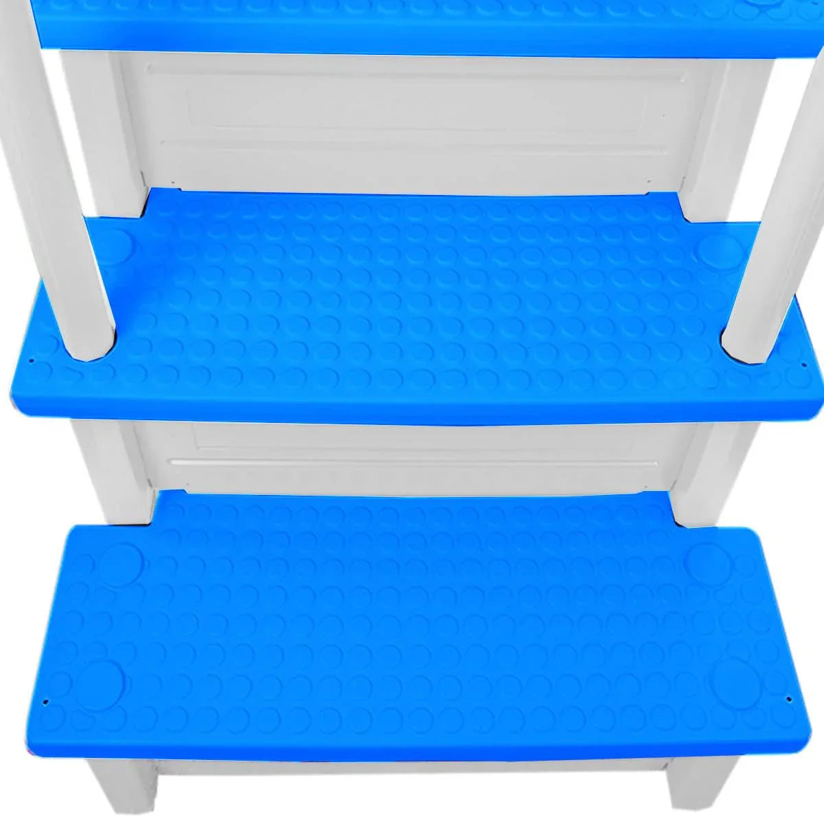 Select Anti-Slip in-Pool Steps | Gray | for Above Ground Swimming Pools | Can Mount to Decks 48" to 54" H | Safety Stairs Capacity Up to 300 lbs